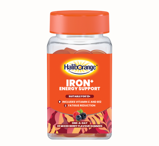 Haliborange Iron+ Energy Support 12+ Years (*30 mixed berry flavour gummies)