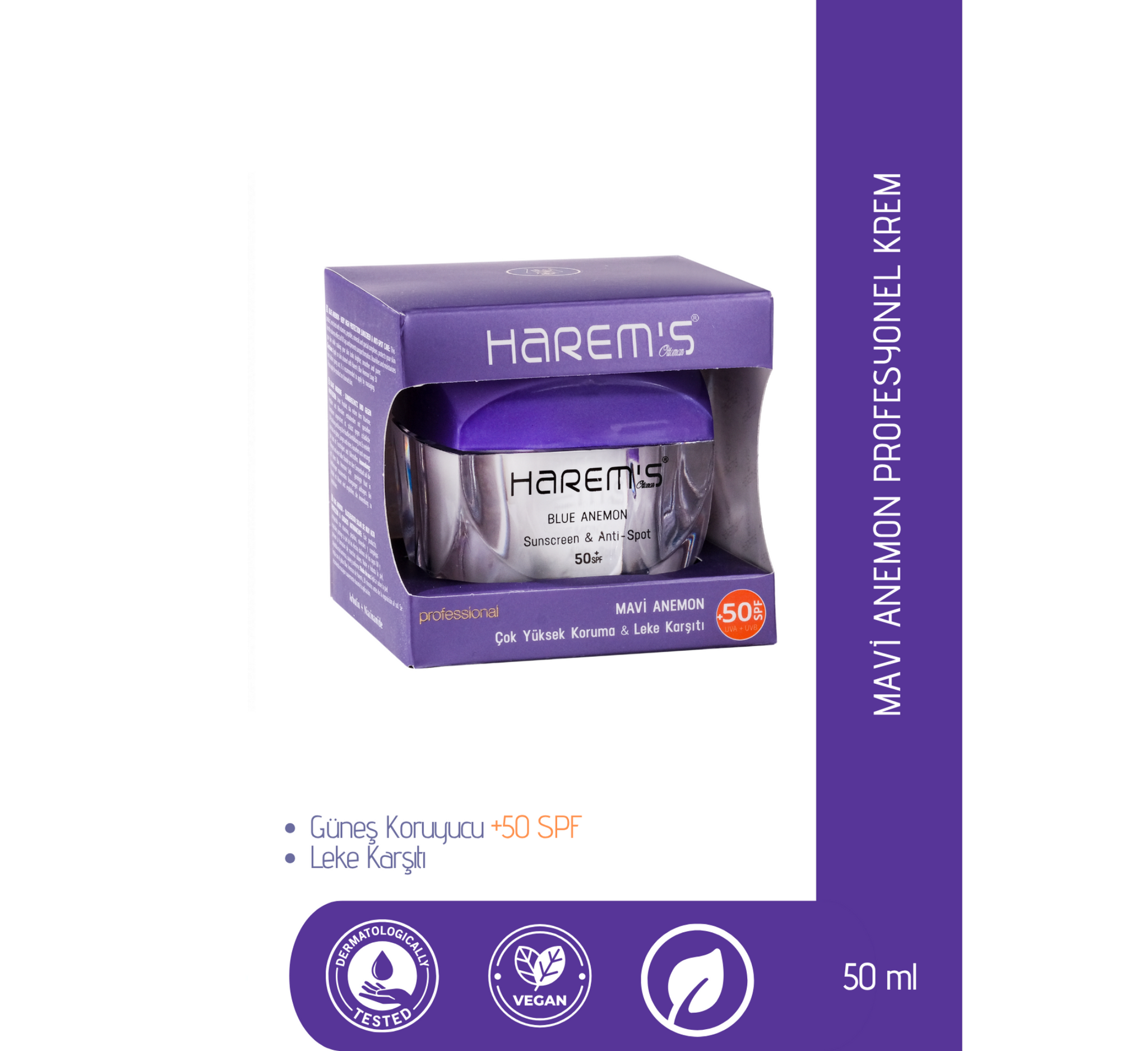 Harem's Blue Anemone Cream Spf50 *50ml
