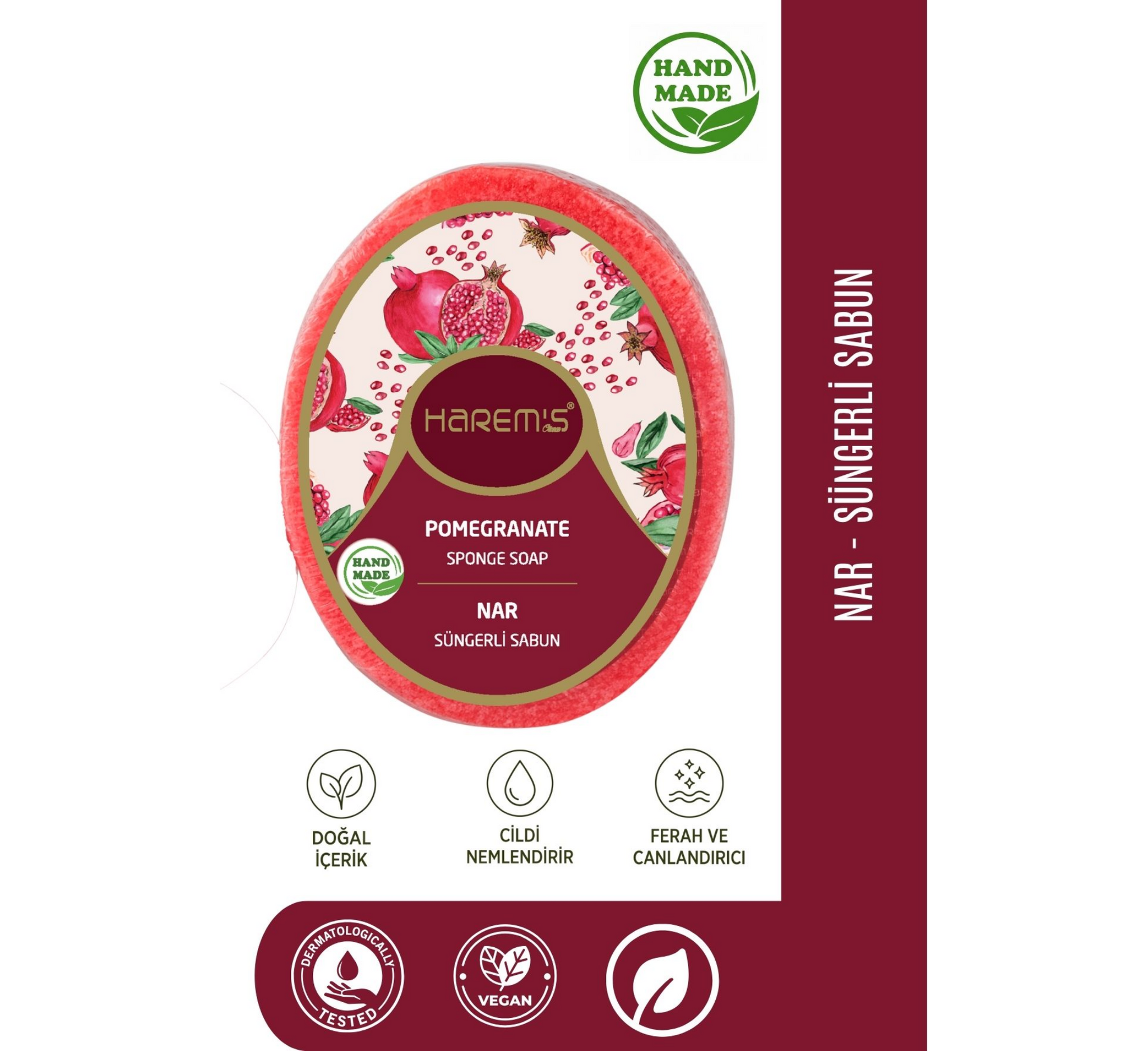 Harem's Pomegranate Sponge Soap *120g