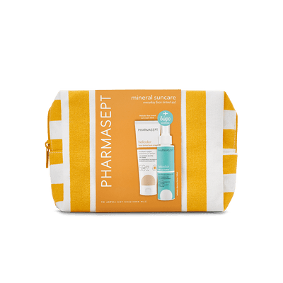 Heliodor Promo Pack Mineral Suncare Tinted Face Sun Cream SPF 50 + After Sun Lotion + Beach Pouch
