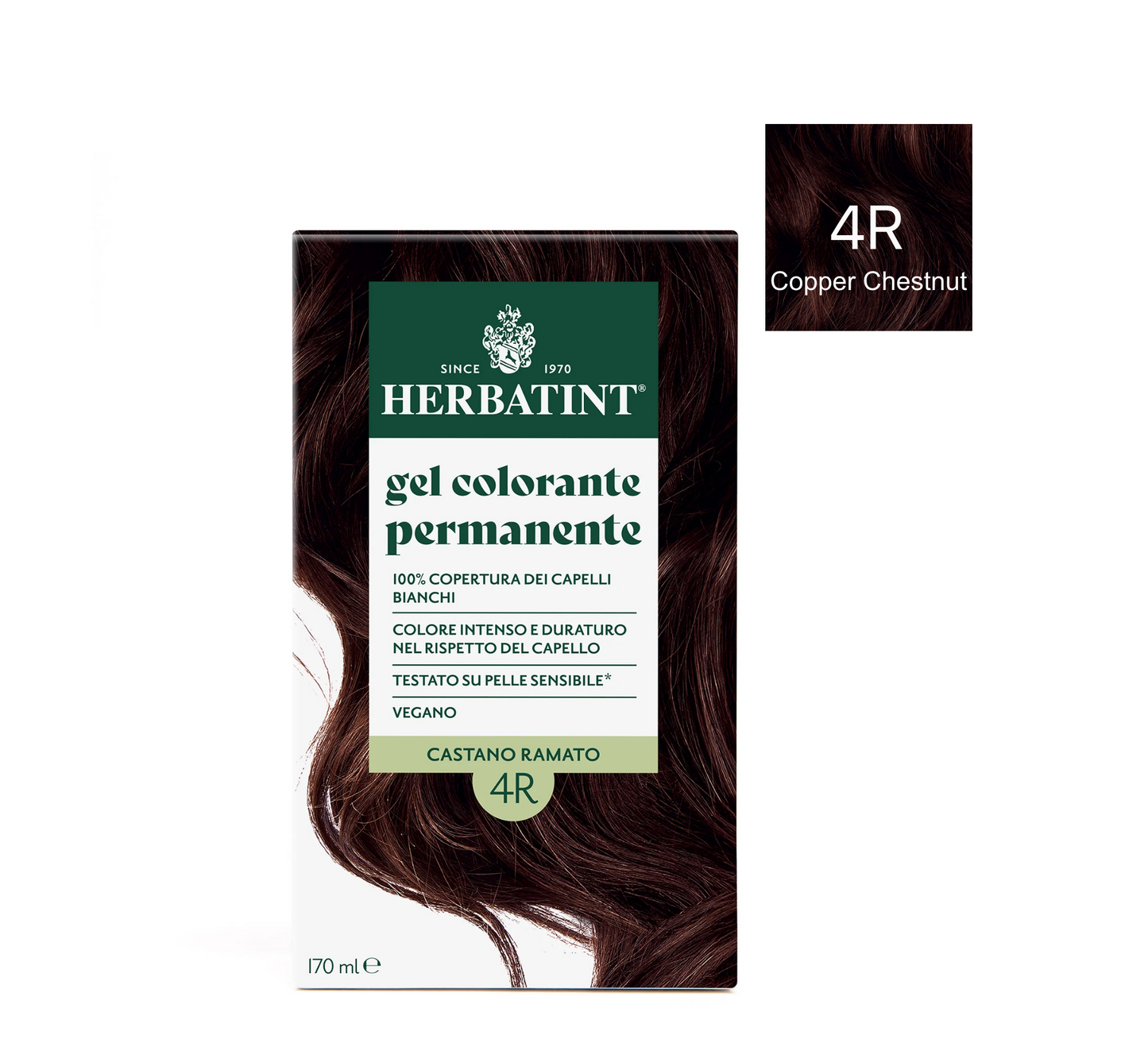 Xhel për Ngjyrosje të Përhershme për Flokë Herbatint COPPER *170ml