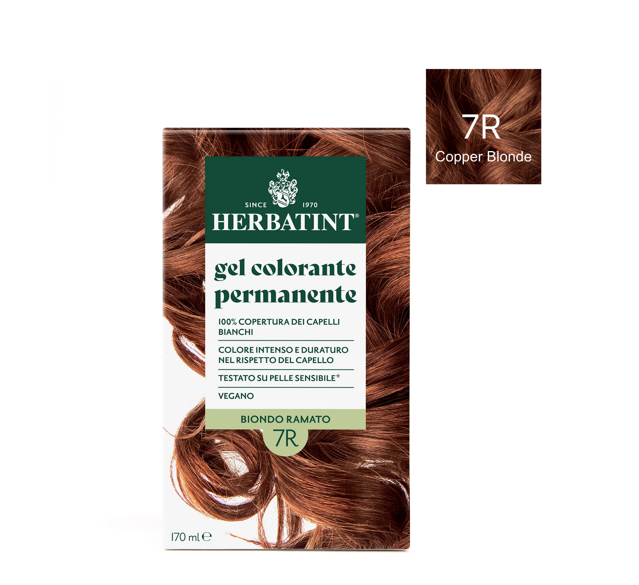 Xhel për Ngjyrosje të Përhershme për Flokë Herbatint COPPER *170ml