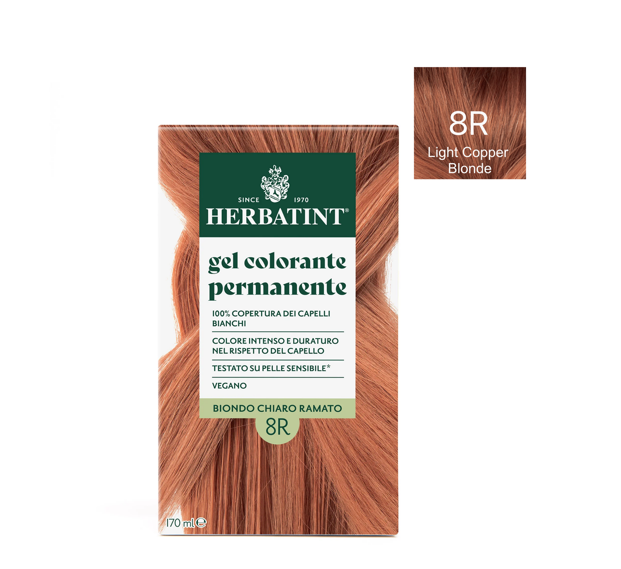 Xhel për Ngjyrosje të Përhershme për Flokë Herbatint COPPER *170ml