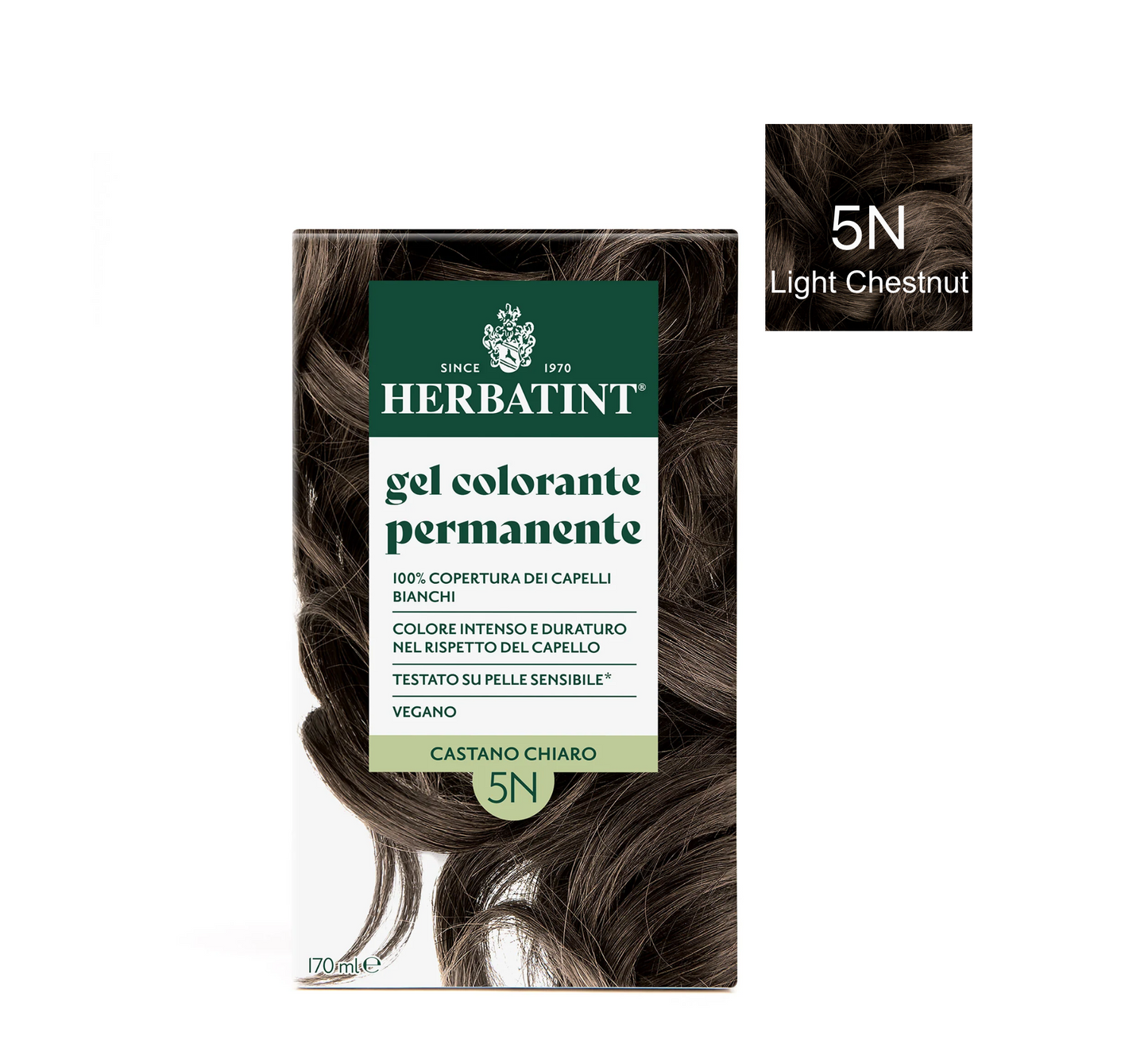 Xhel për Ngjyrosje të Përhershme të Flokëve Herbatint Natural *170ml