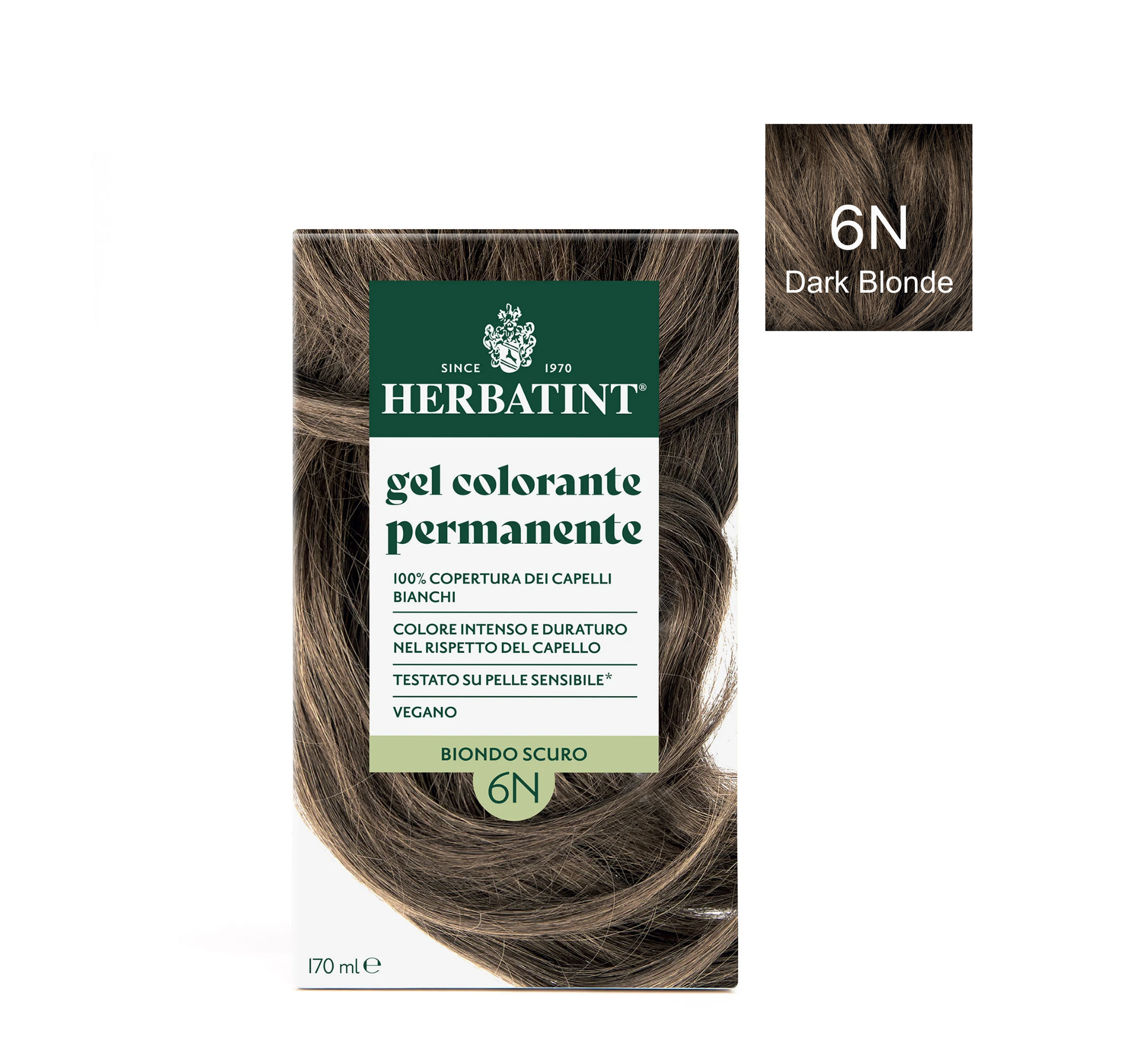 Xhel për Ngjyrosje të Përhershme të Flokëve Herbatint Natural *170ml