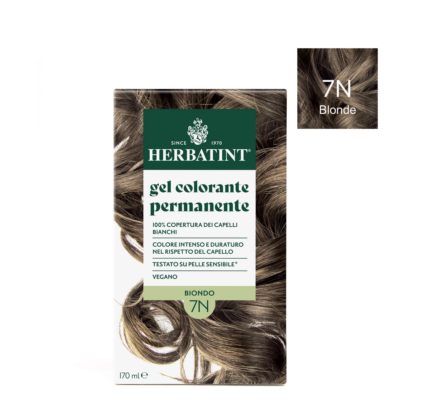 Xhel për Ngjyrosje të Përhershme të Flokëve Herbatint Natural *170ml