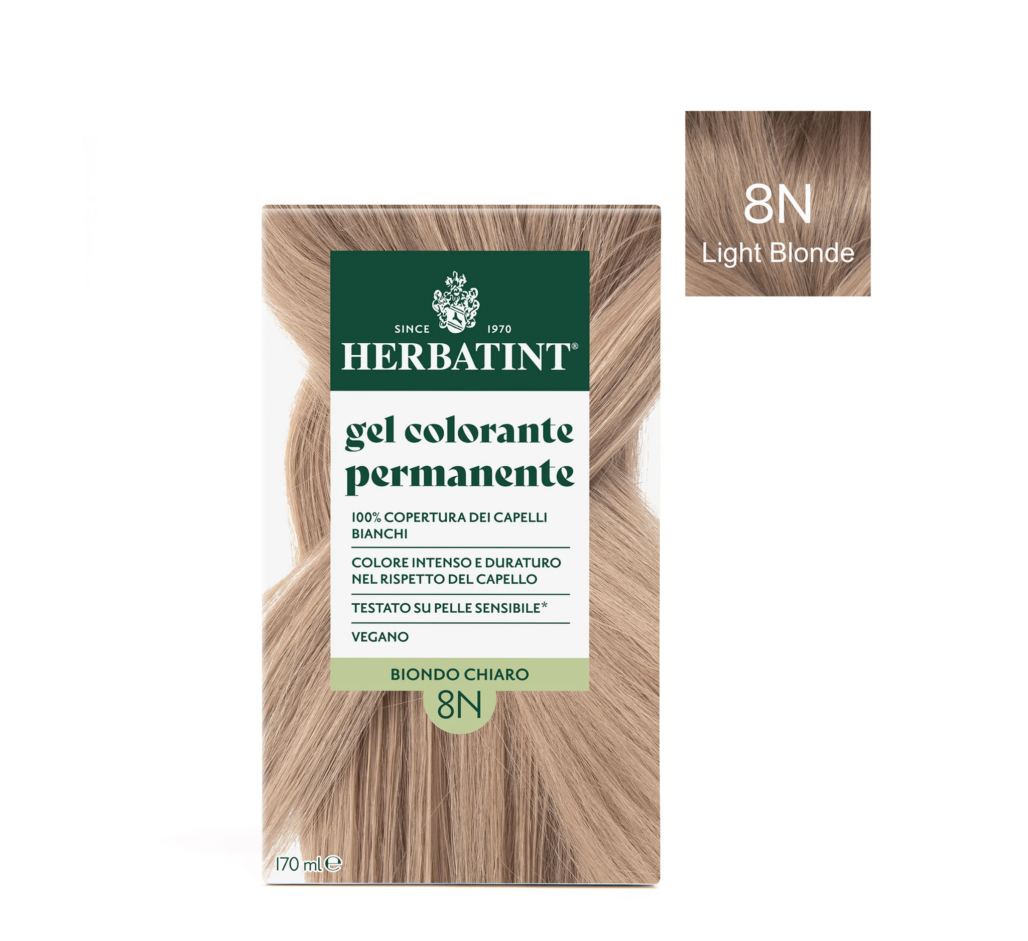 Xhel për Ngjyrosje të Përhershme të Flokëve Herbatint Natural *170ml