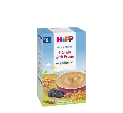 HiPP 5-Grain with Prune Milk & Cereal 6 months+ *250gr