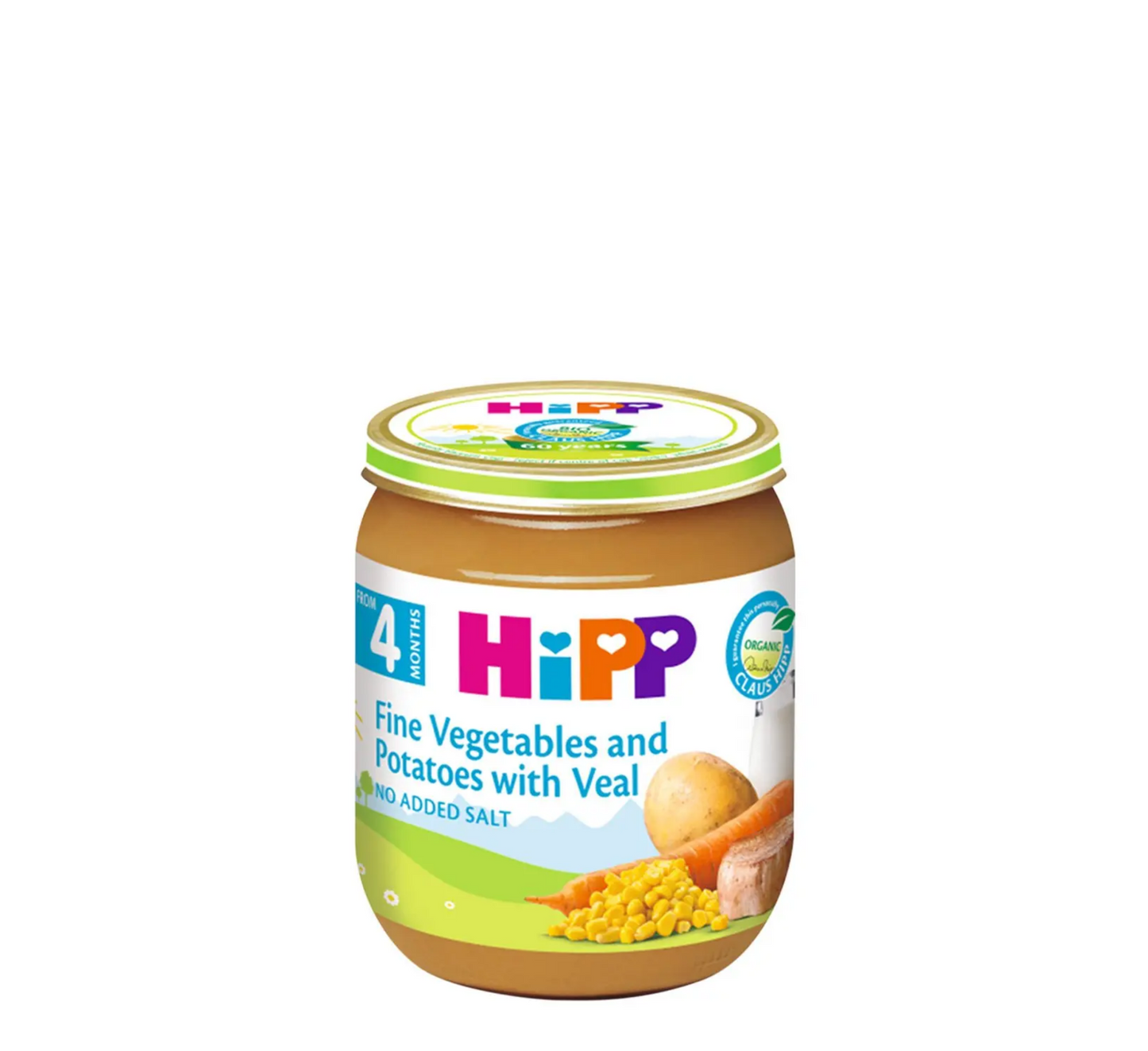HiPP Fine Vegetables & Potatoes with Veal 4 Months+ *125gr