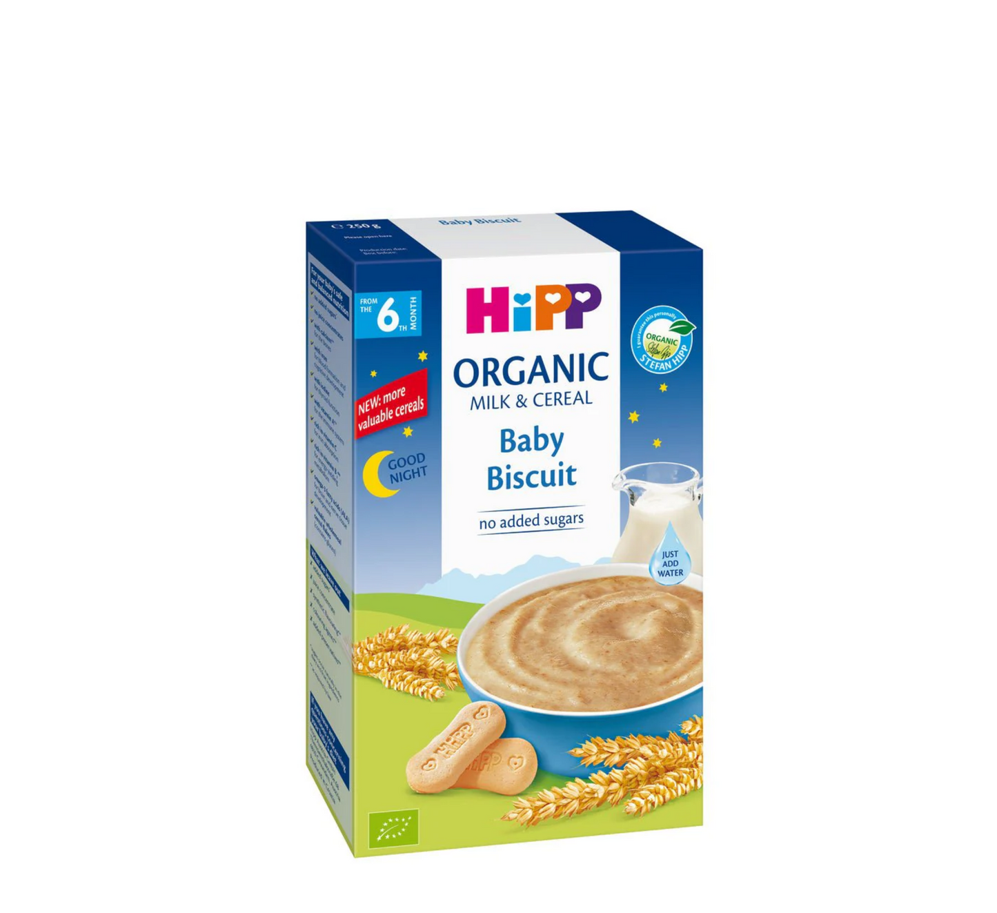 Drithëra me qumësht dhe biskota organike për fëmijë HiPP Good Night, për fëmijë 6 muaj+ *250gr