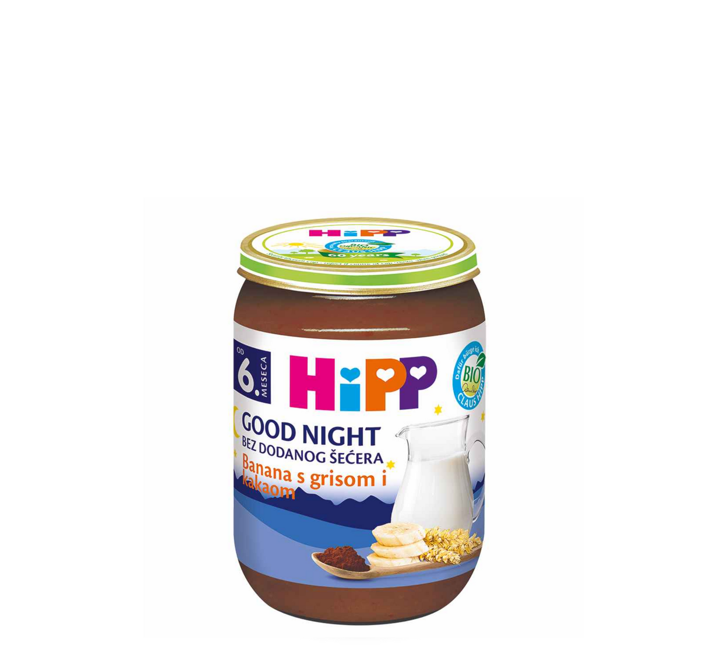 HiPP Good Night Banane me Semolinë dhe Kakao 6 Muaj+ *190gr