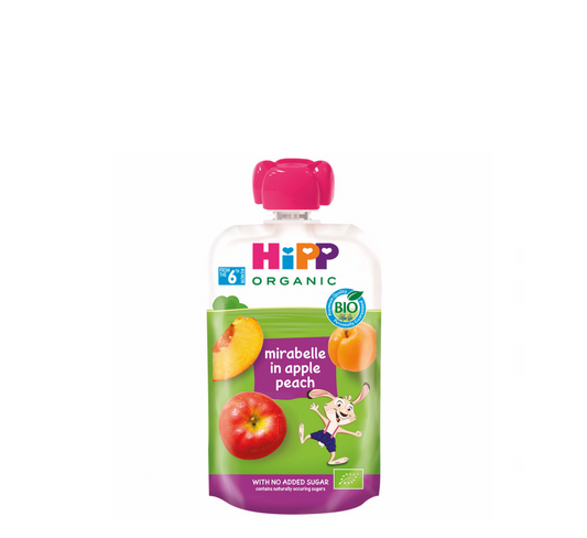 HiPP Hippis Mirabelle in Apple & Peach 6 Months+ *100gr
