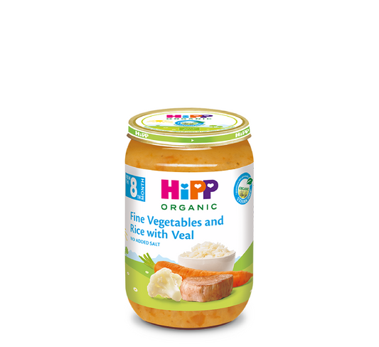 HiPP Fine Vegetables & Rice with Veal 8 Months+ *220gr