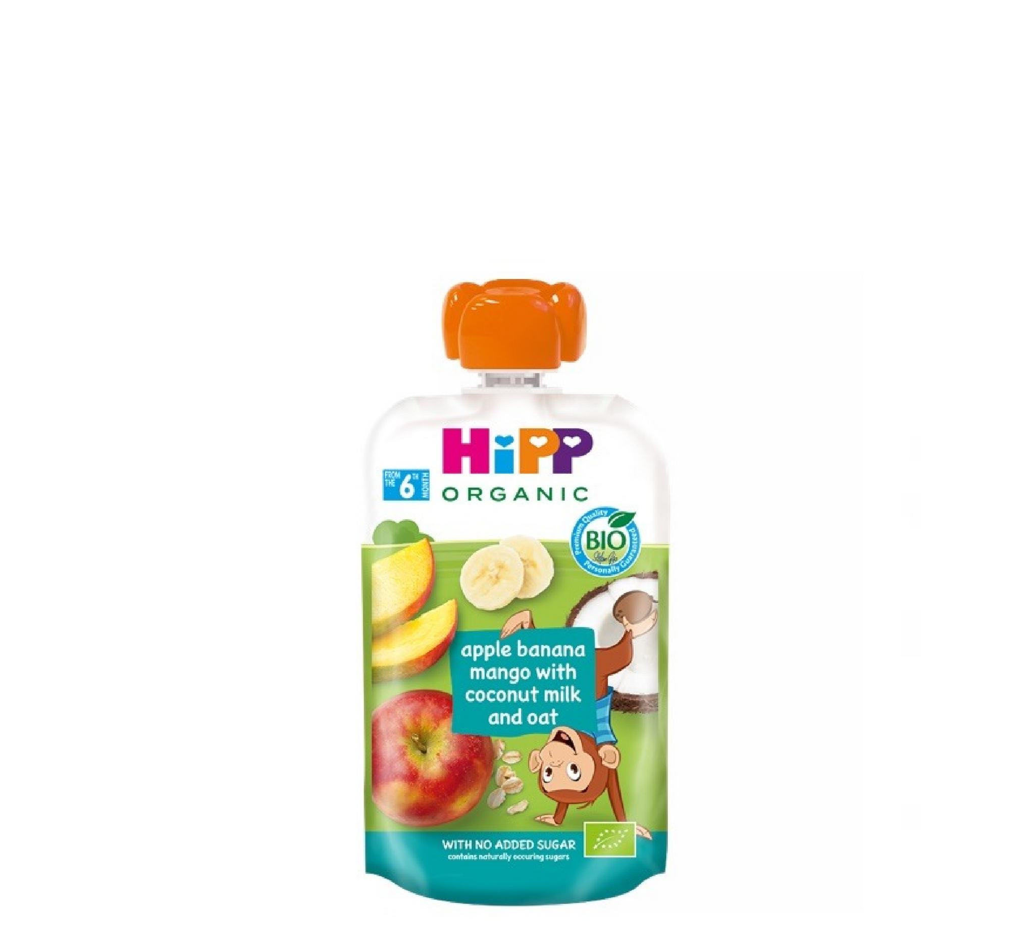 HiPP Hippis Mollë, Banane, Mango me Qumësht Kokosi dhe Tërshërë 6 Muaj+ *100g