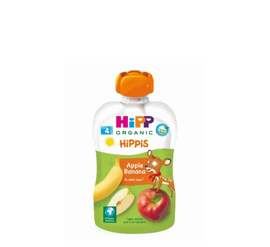 HiPP Hippis Apple Banana Pouch 4 Months+ *100g