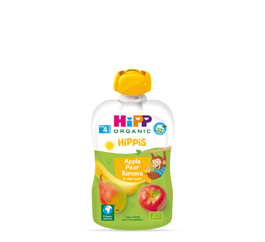 HiPP Hippis Apple Pear Banana Pouch 4 Months+ *100gr