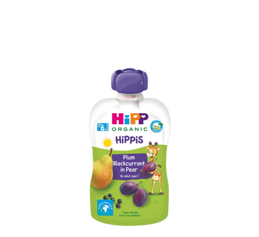 HiPP Hippis Plum Blackcurrant in Pear Pouch 6 Months+ *100g