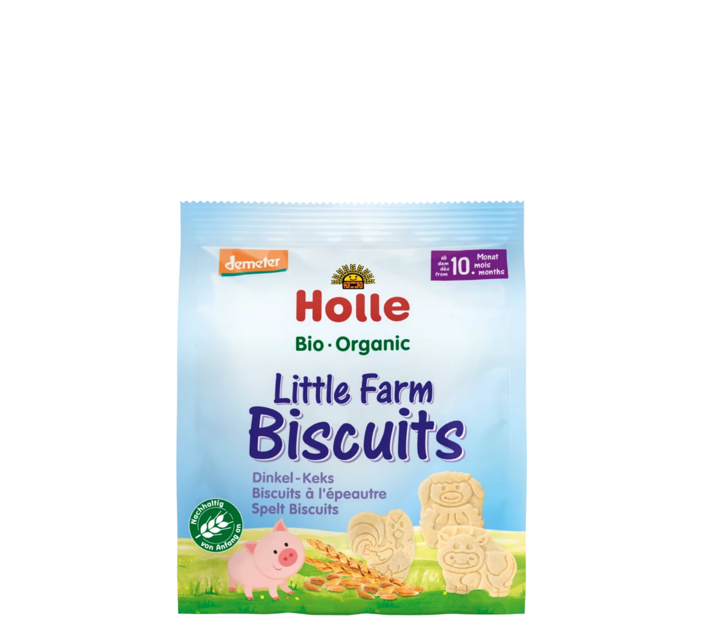 Biskota organike Holle Bio Little Farm 10M+ (*100gr)