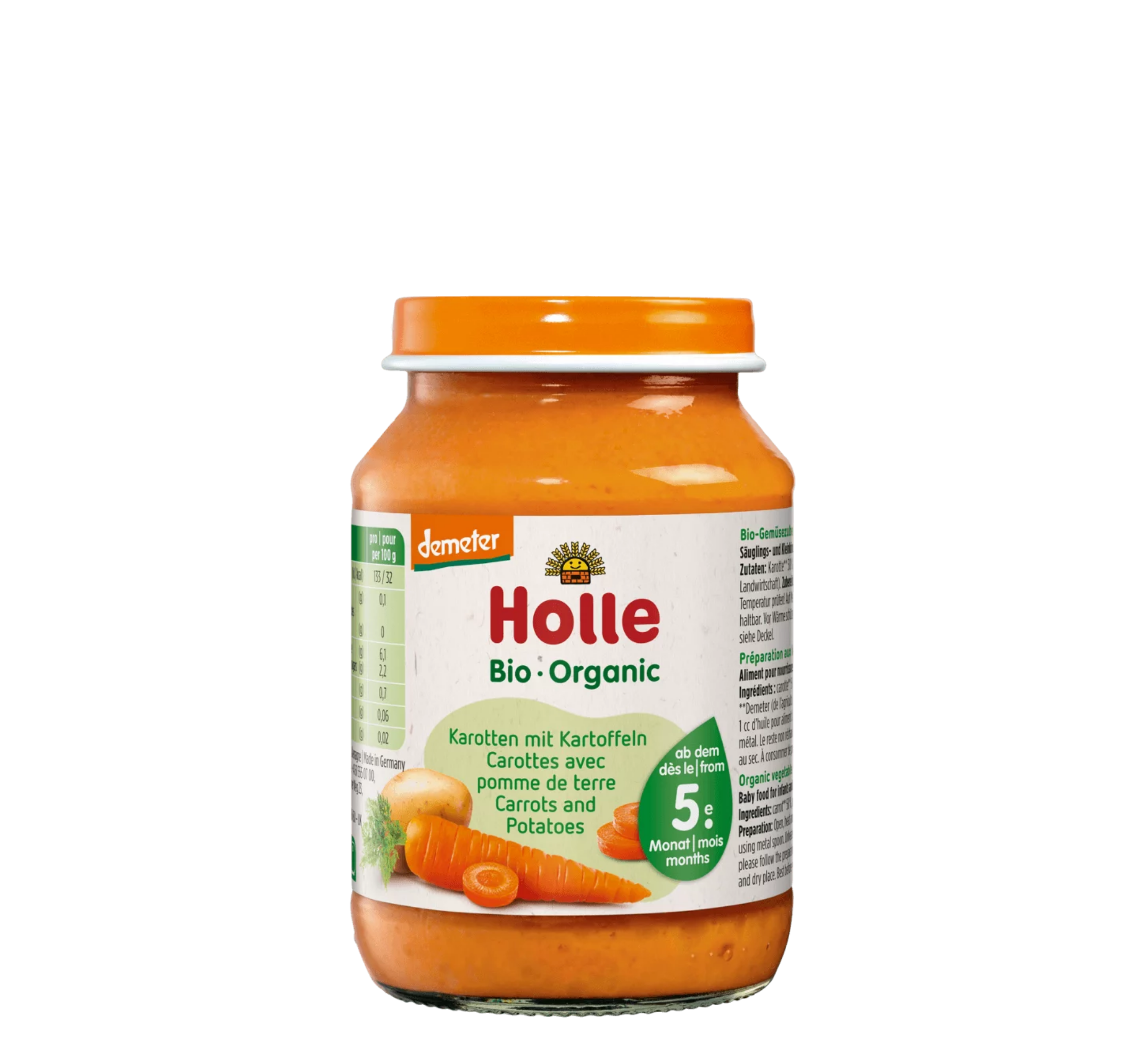 Holle Bio Organic Pure Karrote & Patate 5M+ *190gr