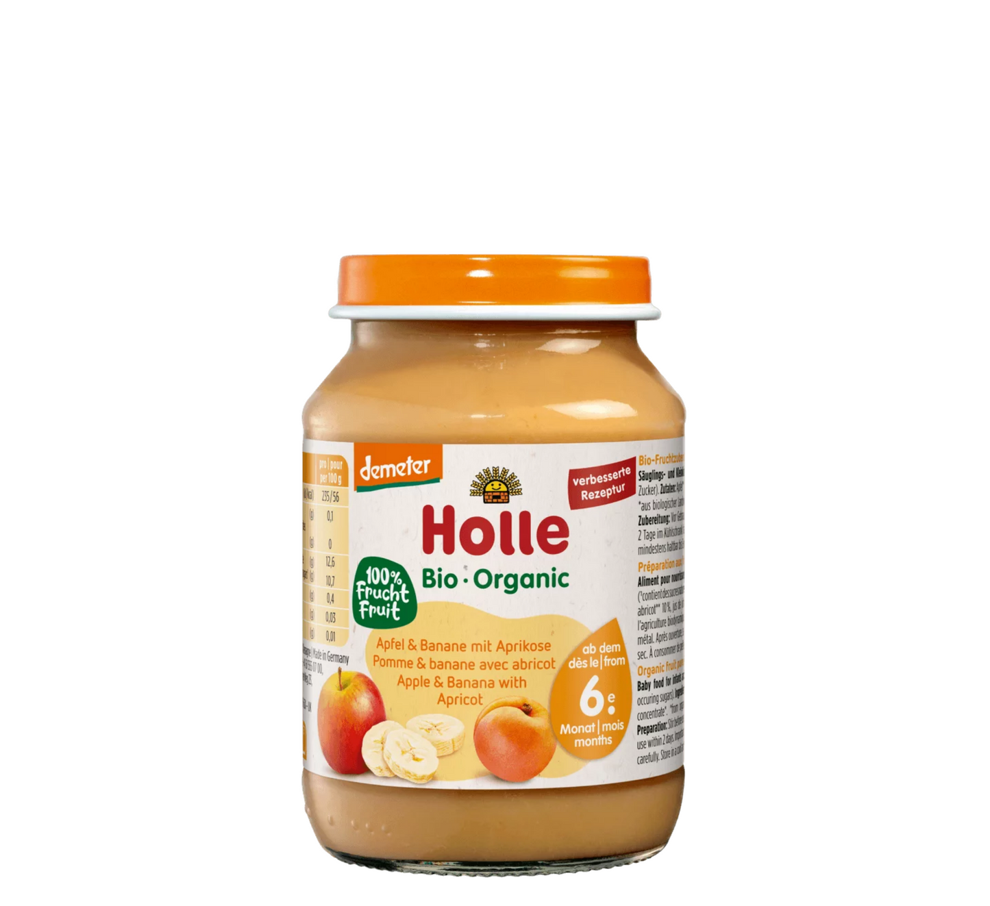 Holle Bio Organic Pure Molle &amp; Banane &amp; Kajsi 6M+ *190gr