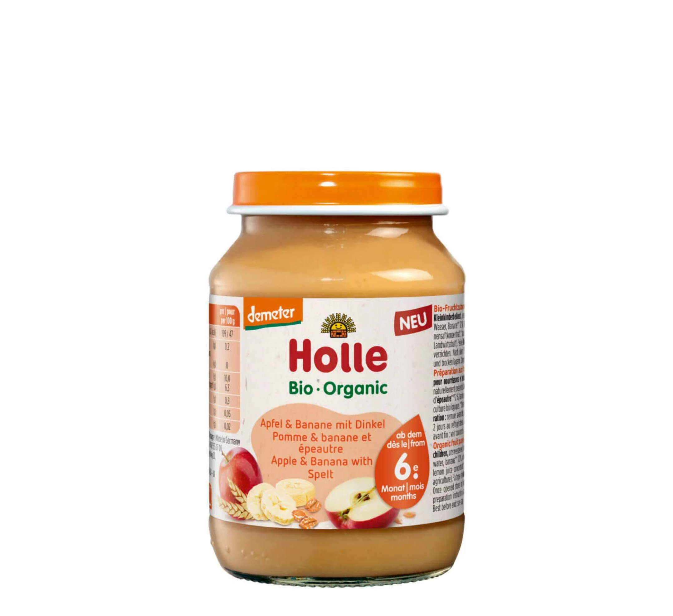 Holle Bio Organic Pure Molle & Banane me Spelt 6M+ *190g