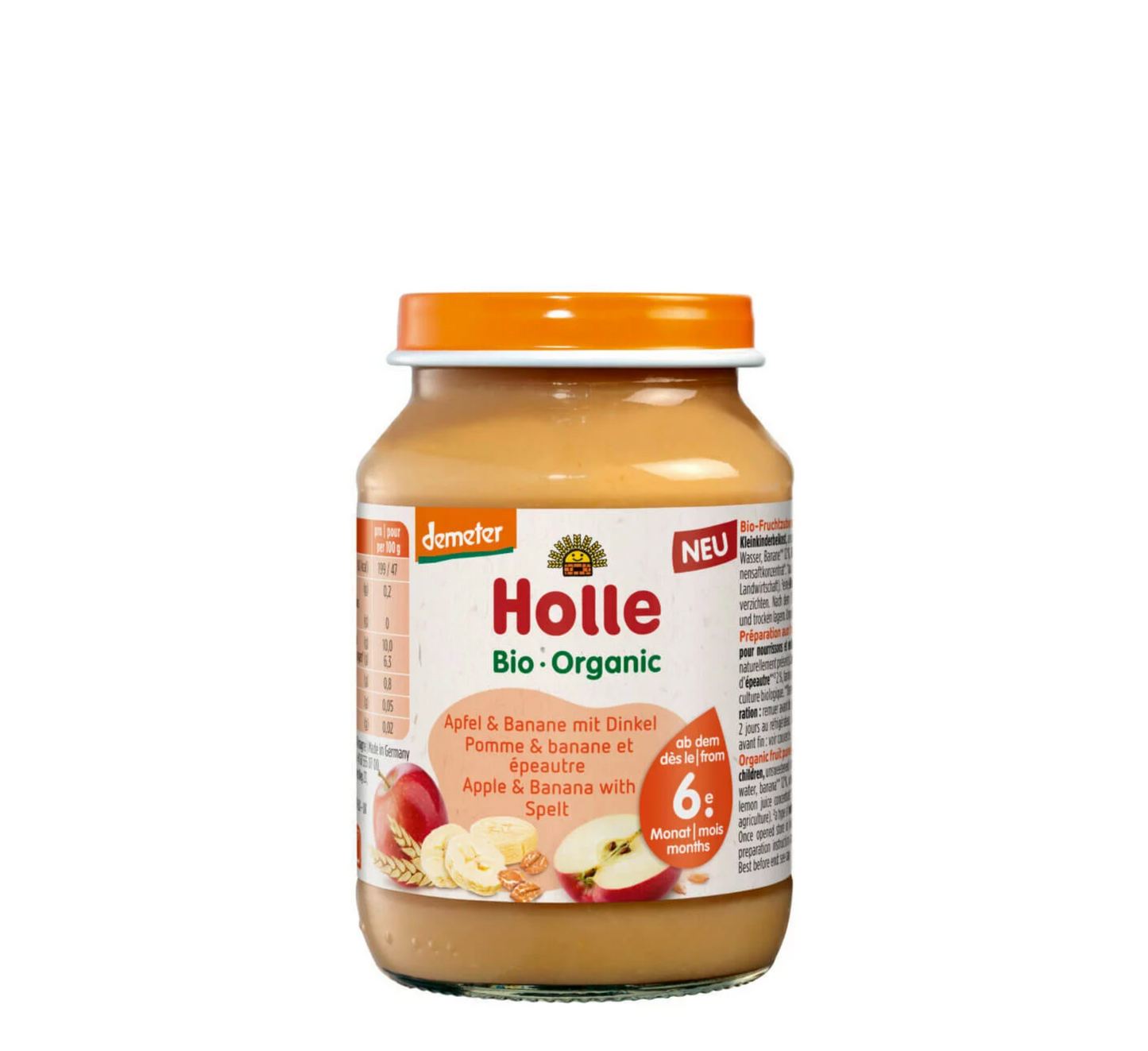 Holle Bio Organike e Pastër Molle dhe Banane me Spelt 6M+ *190g