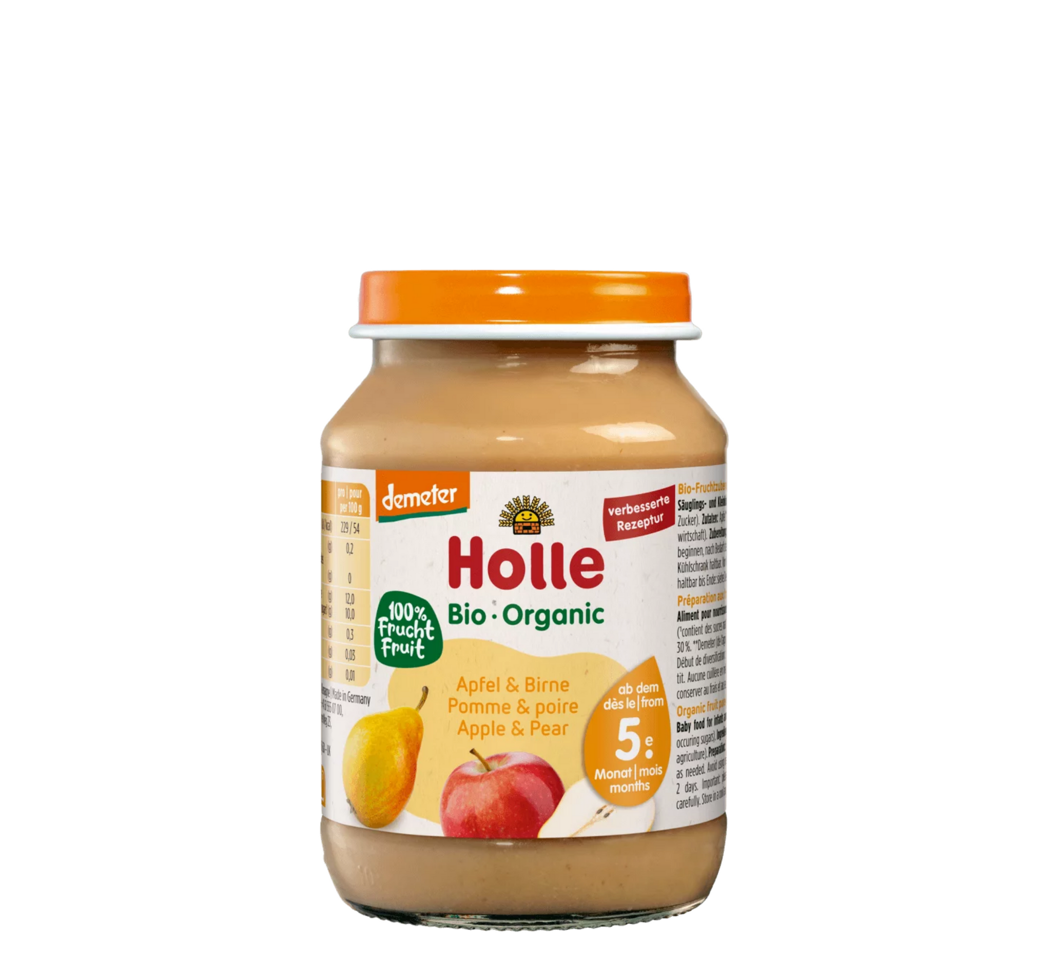 Holle Bio Organic Pure Molle &amp; Dardhe 5M+ *190gr