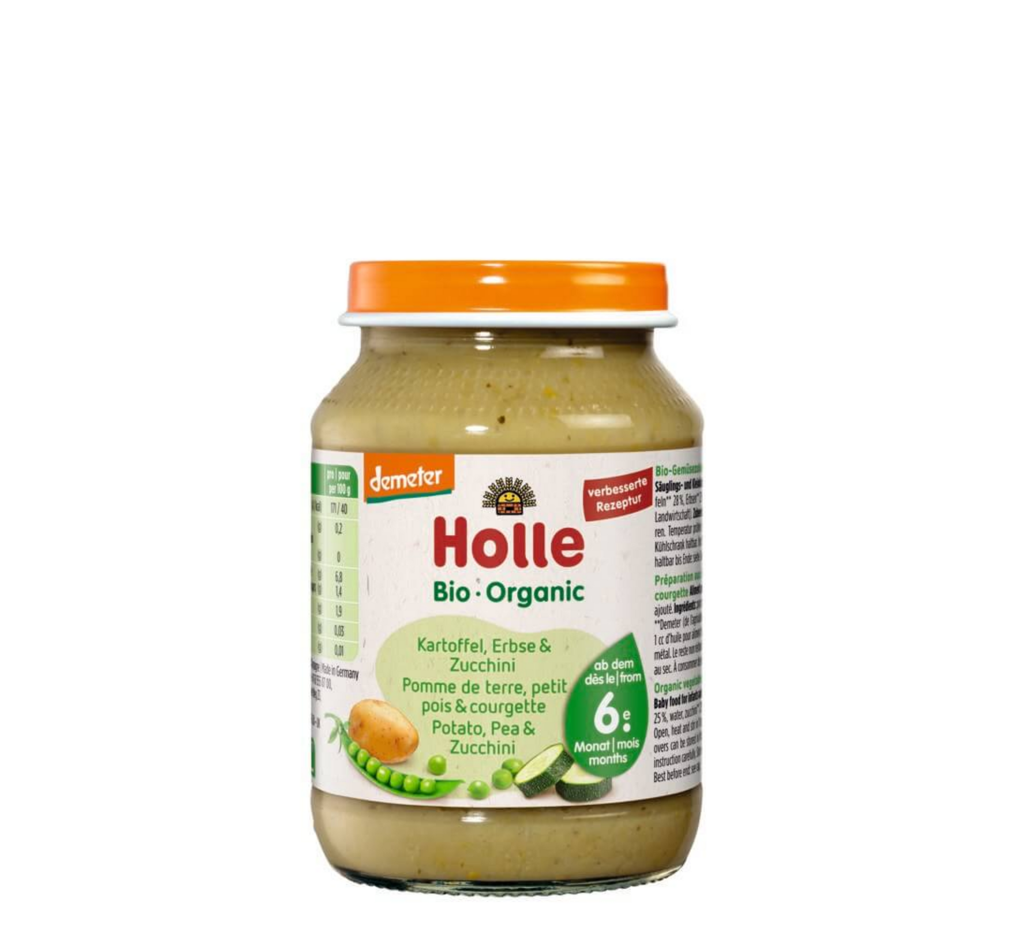 Holle Bio Organic Pure Patate, Bizele &amp; Kungull i Njome 6M+ *190gr