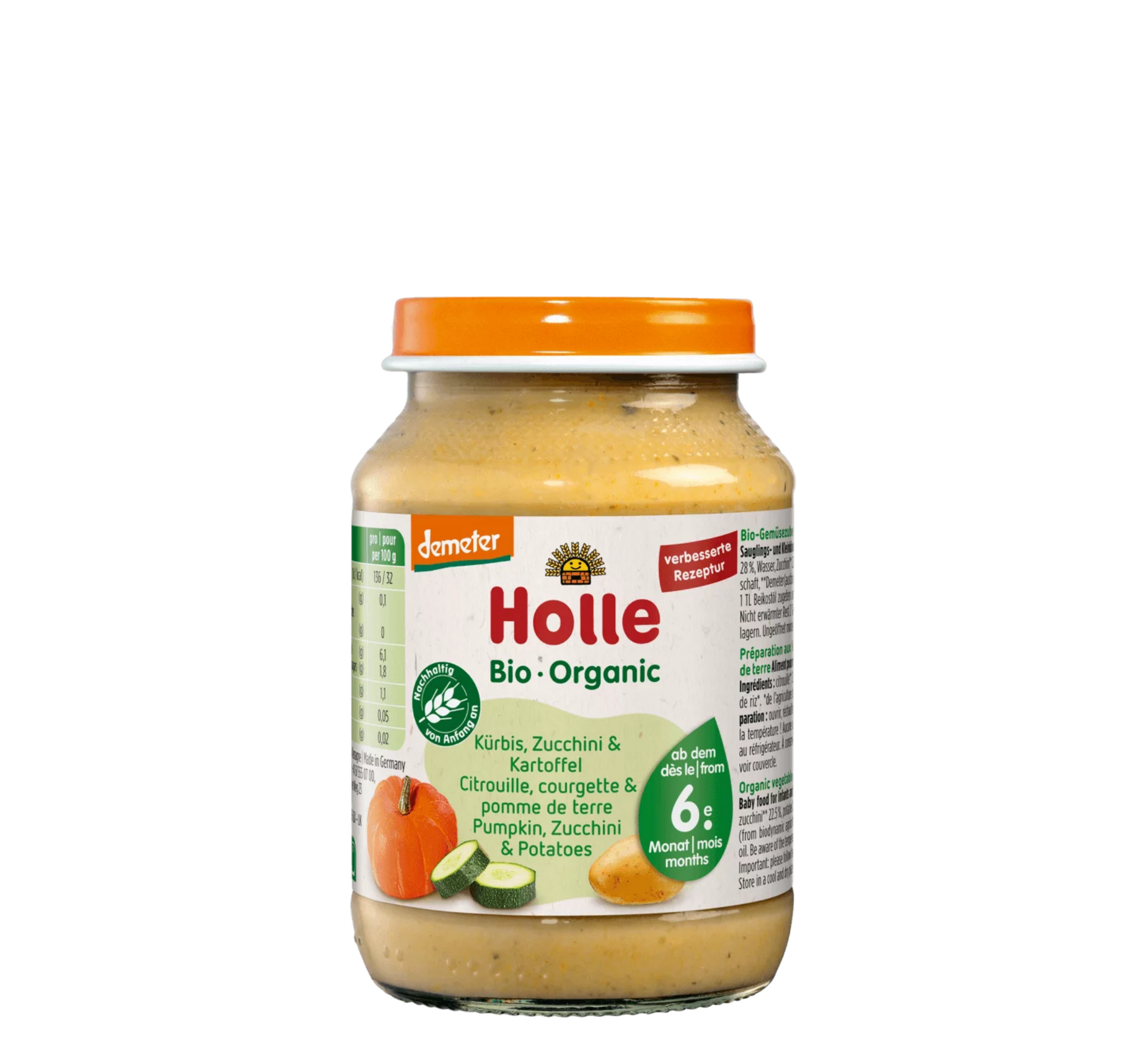 Holle Bio Organic Pure Patate, Kungull &amp; Kungull i Njome 6M+ *190gr