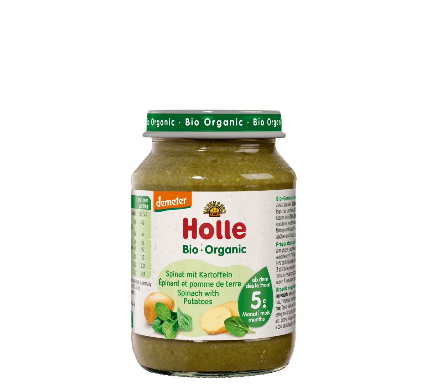 Holle Bio Organic Pure Spinaq &amp; Patate 5M+ *190gr
