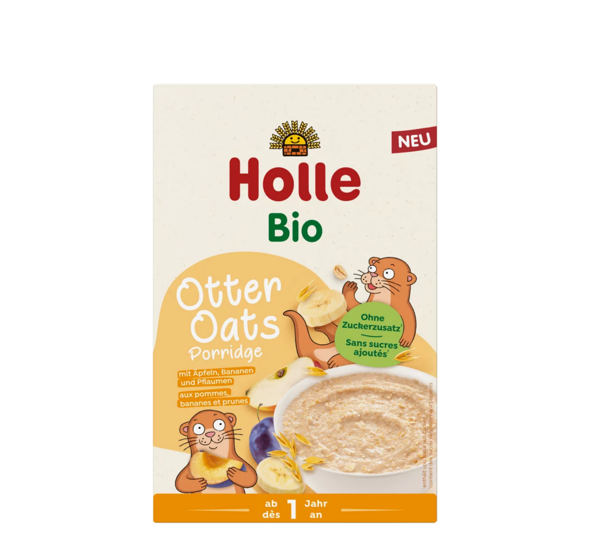 Holle Bio Tërshërë me Mollë, Banane dhe Kumbull (1 Vjet+) *200g