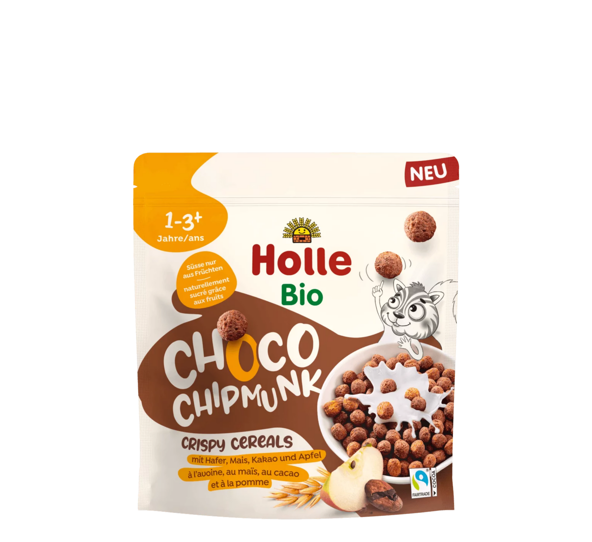 Drithëra krokante Holle me çokollatë dhe çipmunk *125gr (1 deri në 3+ vjeç) 