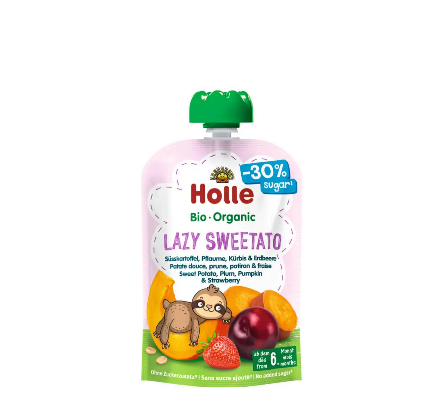 Holle Lazy Sweetato Pure (Patate e Ëmbël, Kumbull, Kungull &amp; Luleshtrydhe) 6M+ *100gr