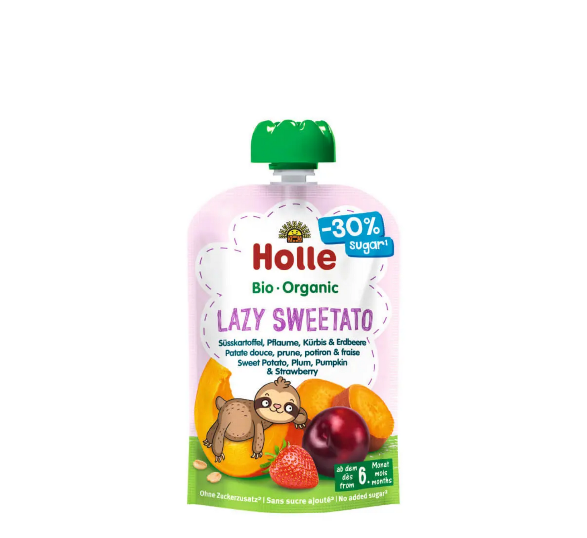 Holle Lazy Sweetato Pure (Patate e Ëmbël, Kumbull, Kungull &amp; Luleshtrydhe) 6M+ *100gr