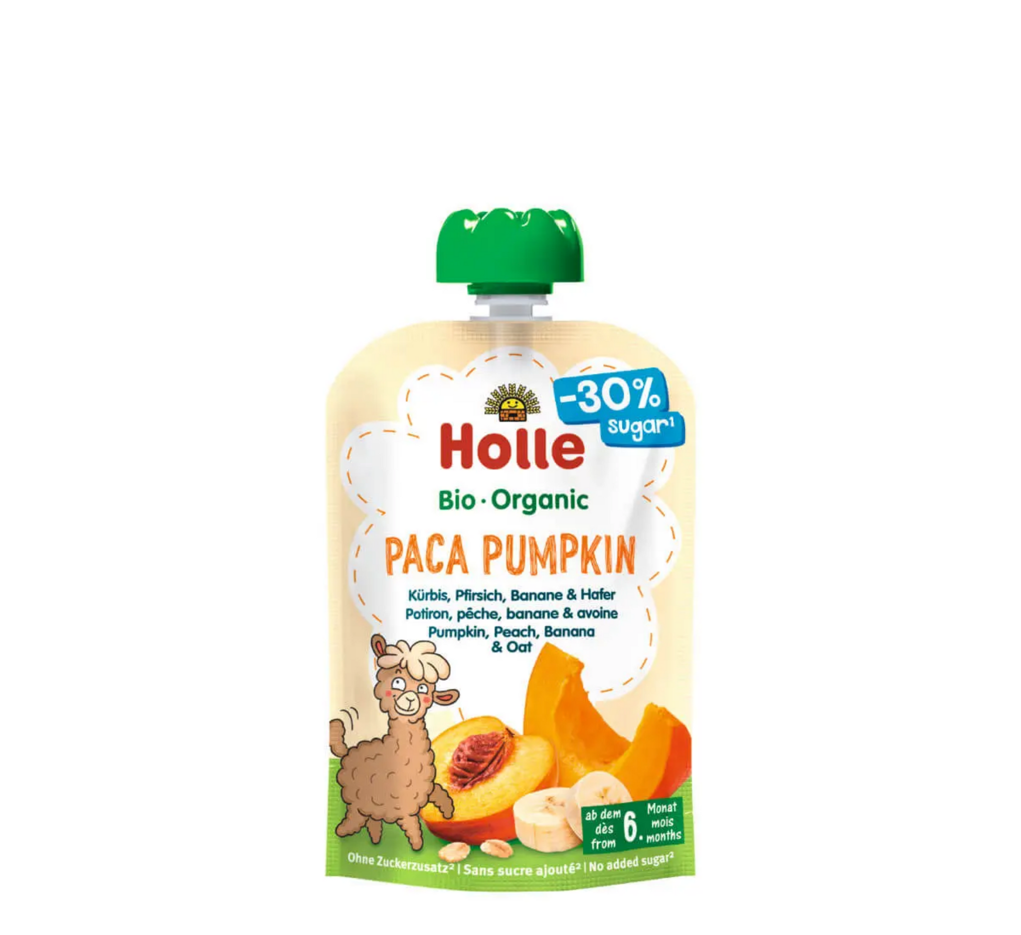 Holle Paca Pumpkin Pure (Kungull, Pjeshkë, Banane &amp; Tërshërë) 6M+ *100gr