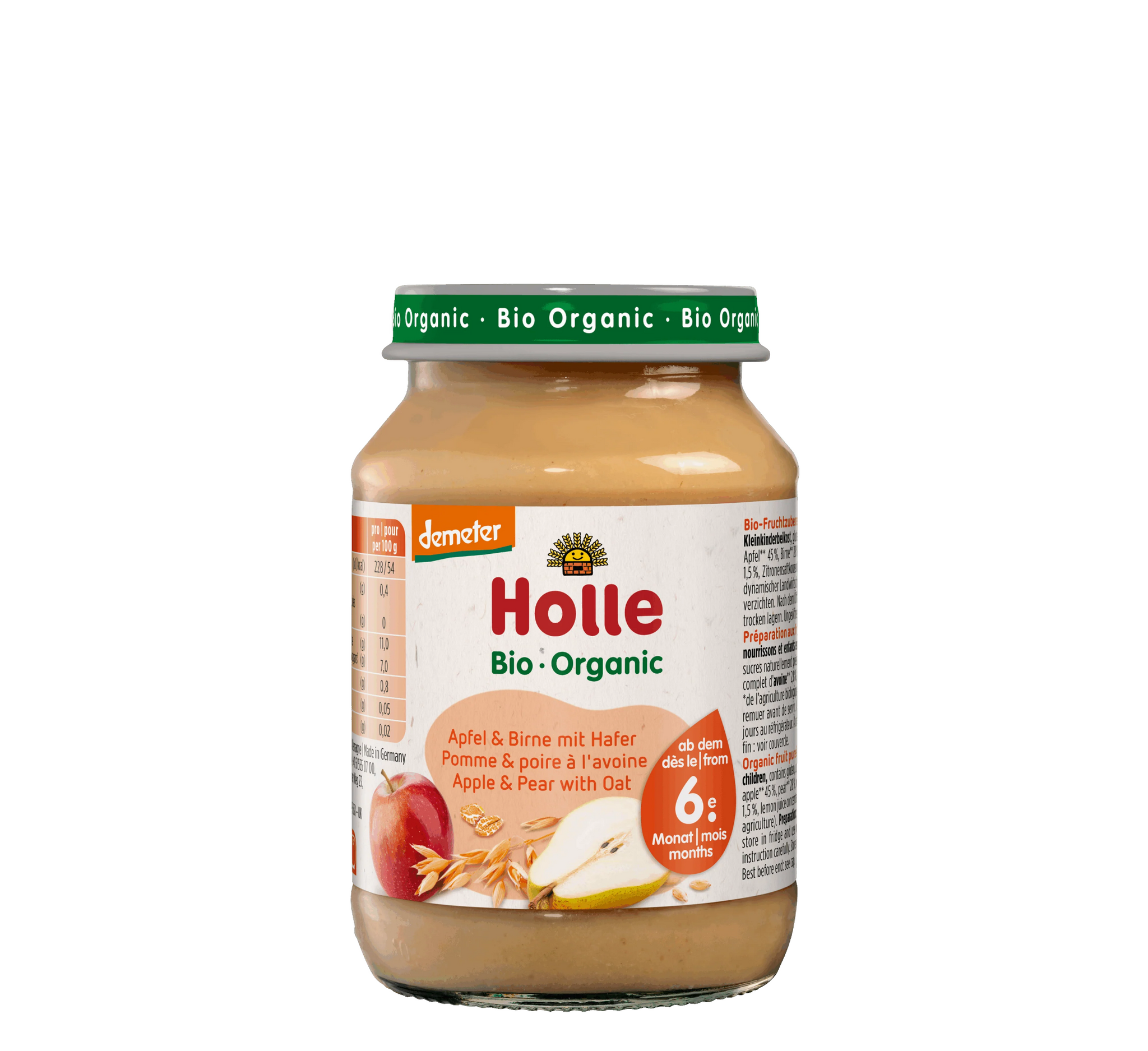 Holle Bio Organic Pure Molle & Dardhe me Tershere 6M+ (*190gr)