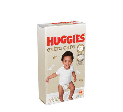 Пелени Huggies Extra Care 4 (8-16 кг) *60 парчиња 