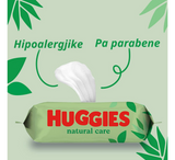 Peceta pastruese për fëmijë Huggies Natural Care *56 copë