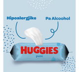 Peceta pastruese për fëmijë Huggies Pure *56 copë 