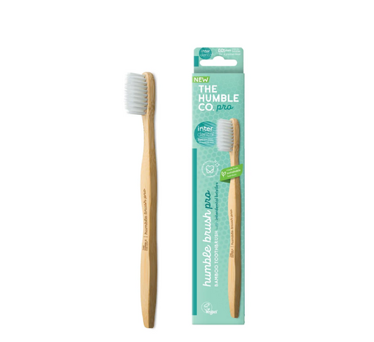 Humble Brush Pro Bamboo Toothbrush (with Interdental Bristles)