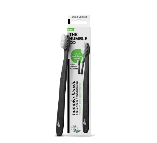 Humble Brush Replaceable Plant-Based Toothbrush Adult Medium (x3 Heads)