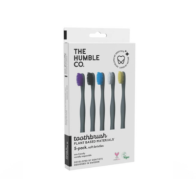 Humble Plant Based Pack од 5 меки четки за заби за возрасни