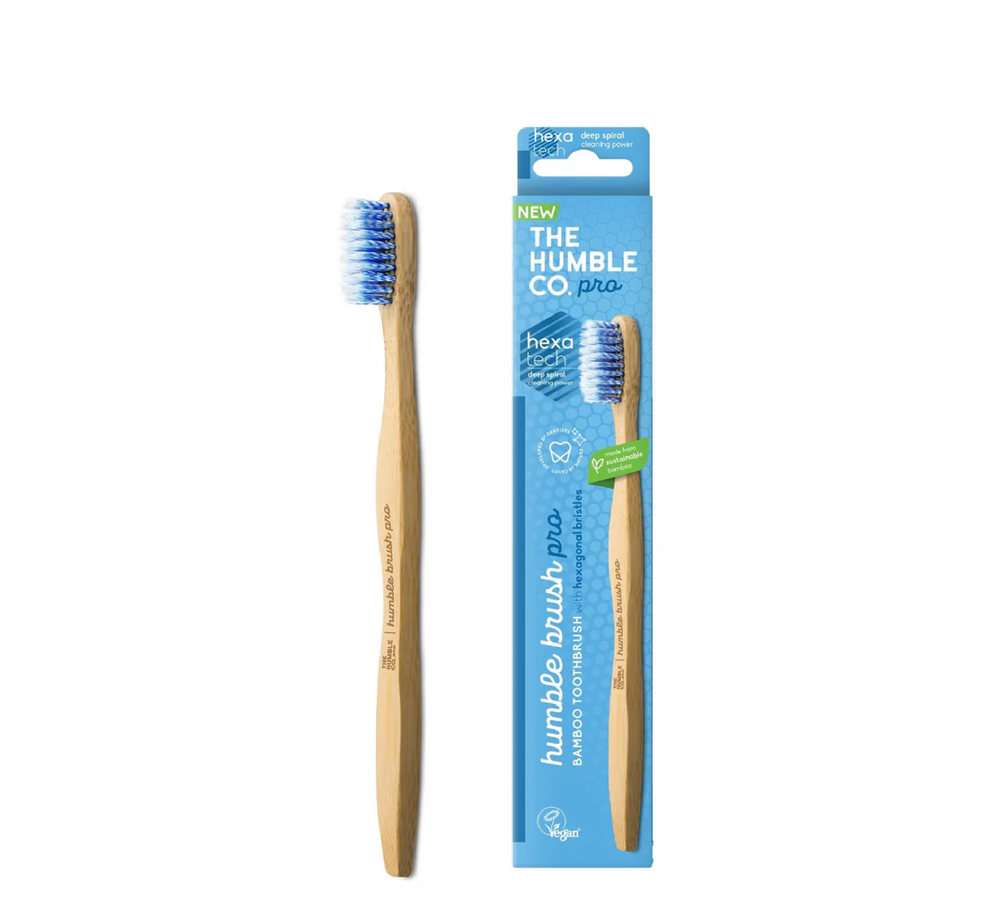 Furçë dhëmbësh Humble Brush Pro Hexa Tech Bambu (me fije gjashtëkëndore)