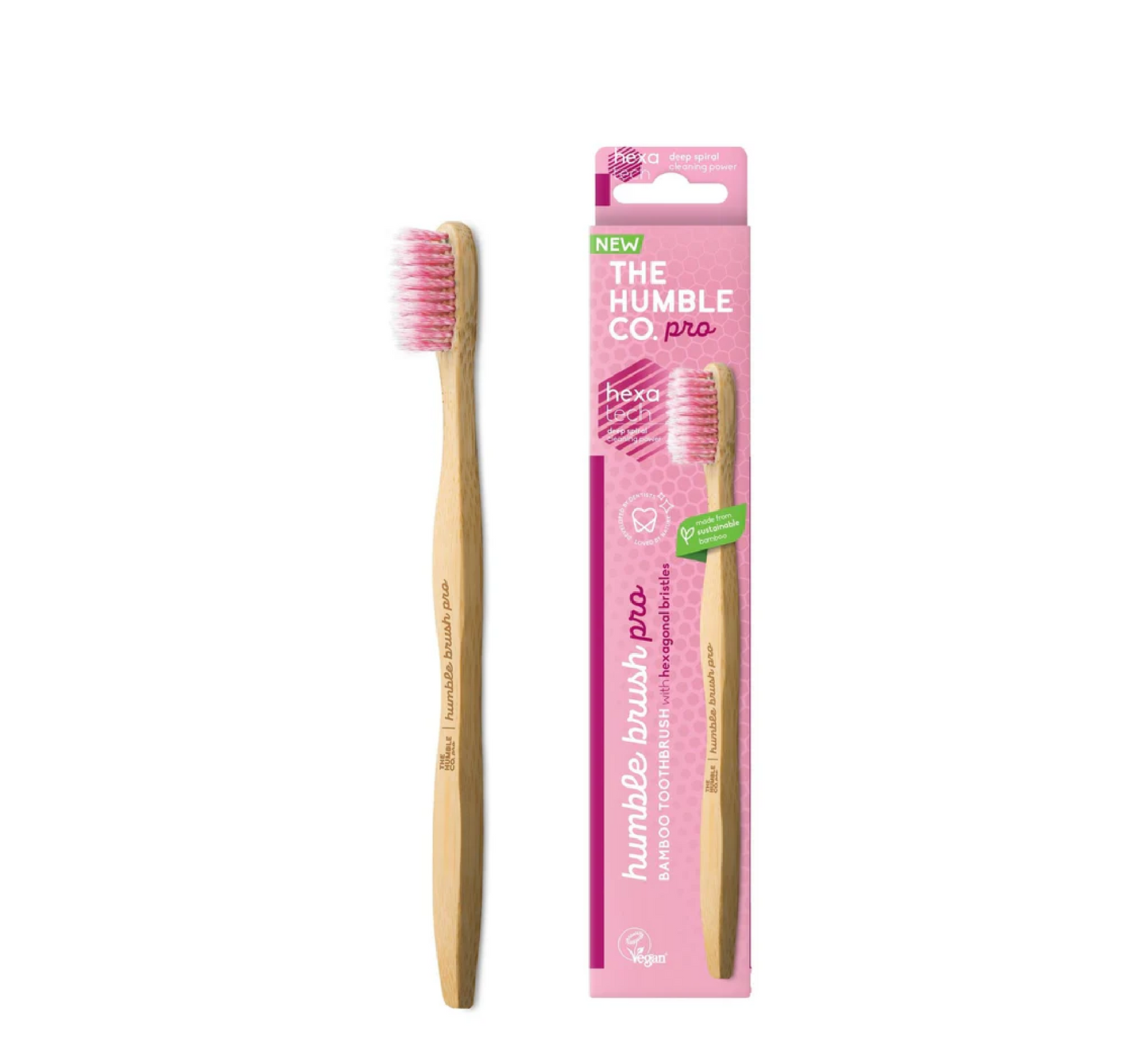 Furçë dhëmbësh Humble Brush Pro Hexa Tech Bambu (me fije gjashtëkëndore)