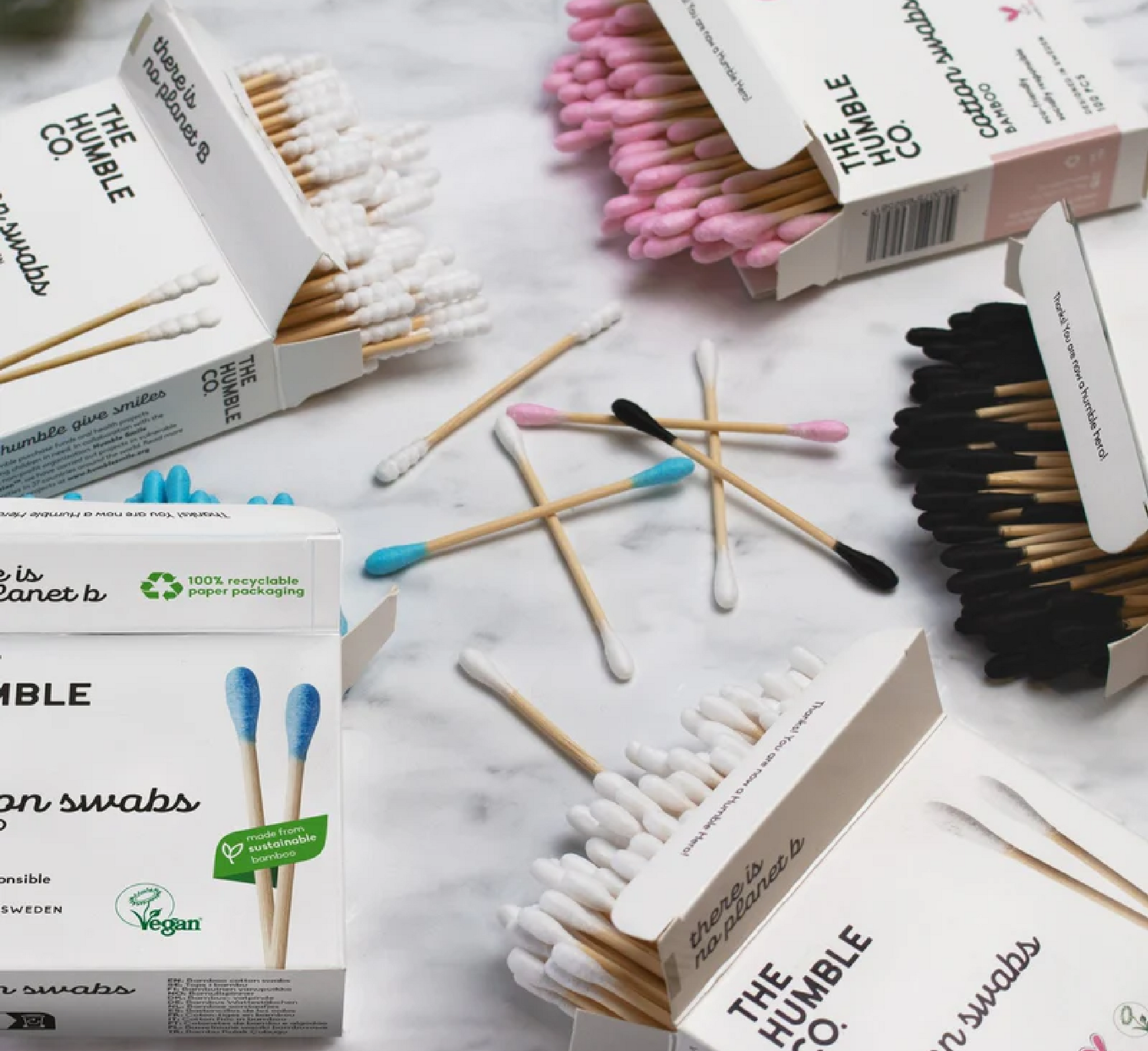 Tampona pambuku natyral Humble prej bambuje *100 copë