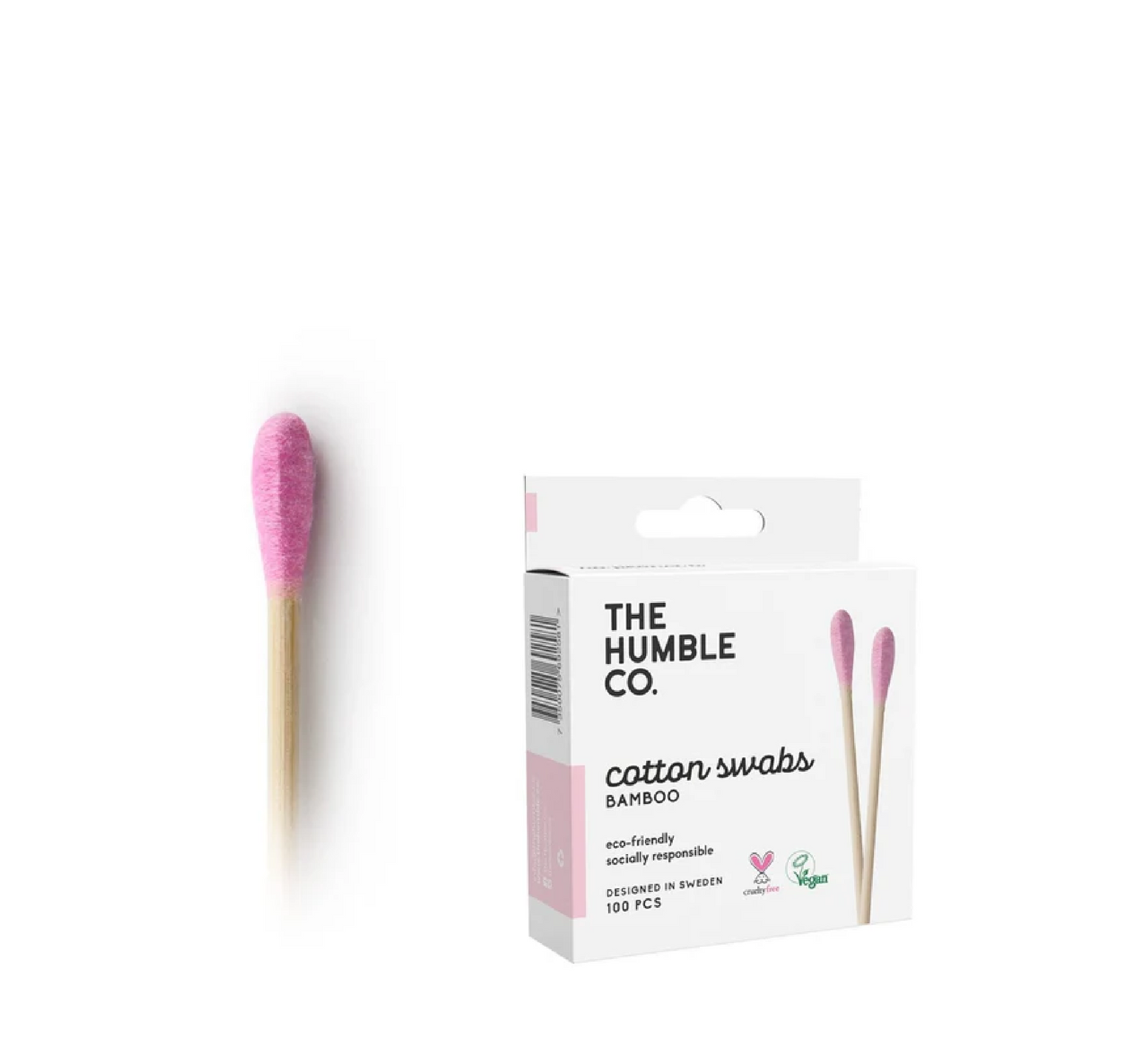 Tampona pambuku natyral Humble prej bambuje *100 copë