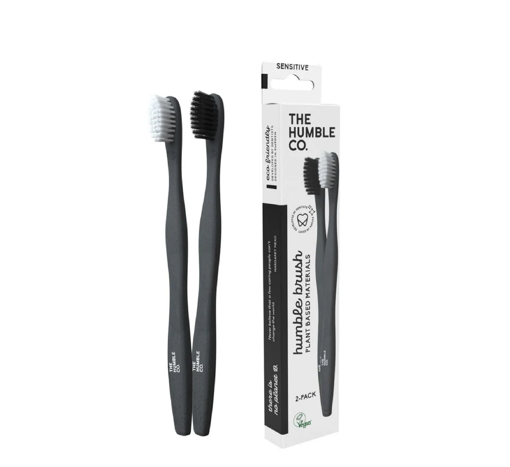 Furça dhëmbësh Humble me bazë bimore me 2 copë