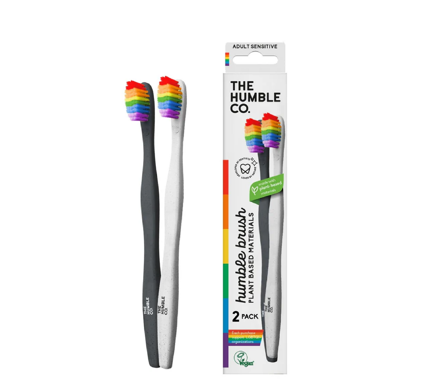 Furça dhëmbësh Humble me bazë bimore me 2 copë