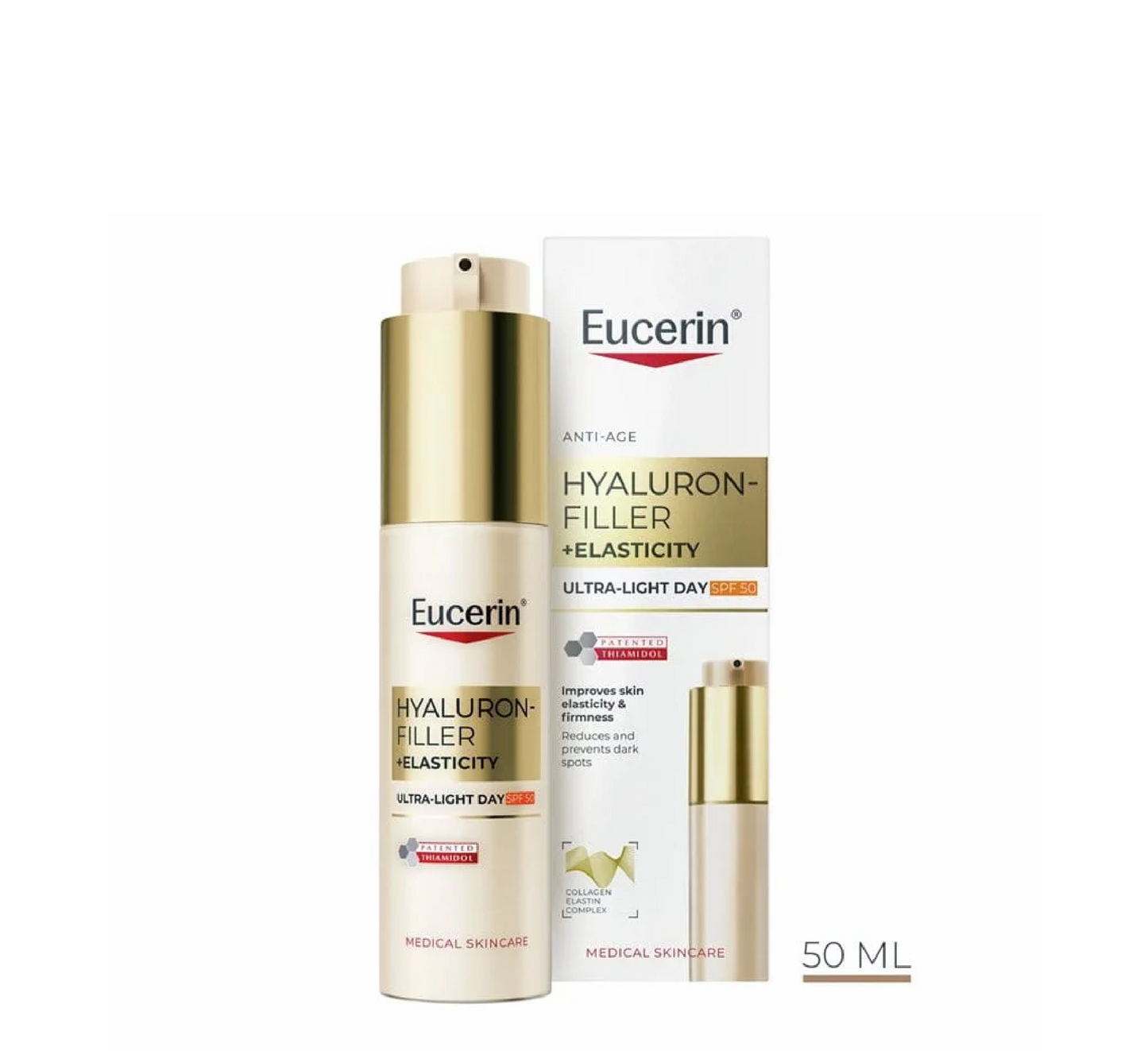 Hyaluron-Filler + Elasticity Ultra-light Day Fluid SPF50 (*50ml)