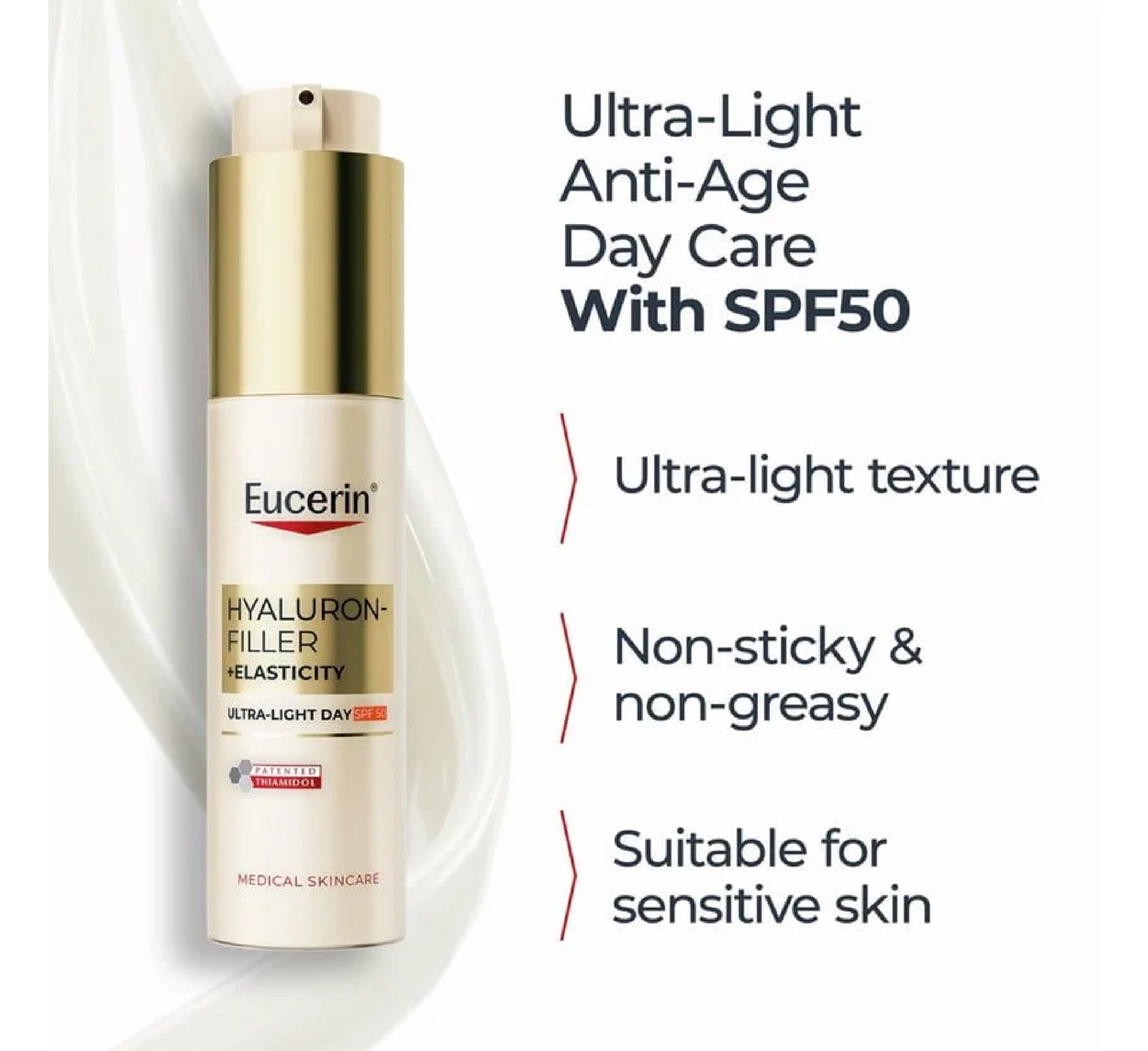 Hyaluron-Filler + Elasticity Ultra-light Day Fluid SPF50 (*50ml)
